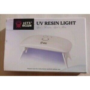 LET'S RESIN Mini UV Light for Resin 2.5Times Higher Energy Mini White NIB